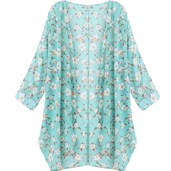 Teal Kimono - Picture 1 of 3